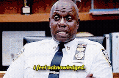 Man In Police Uniform Saying I Feel Acknowledged GIF