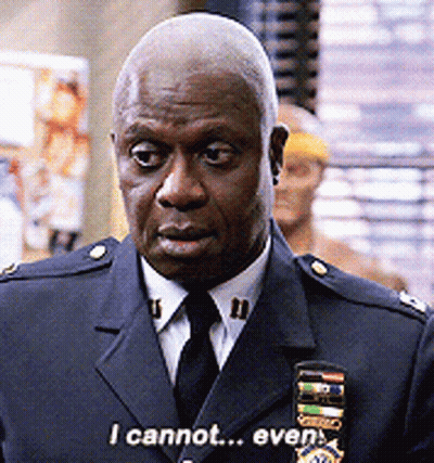Man In Police Uniform Says I Cannot Even GIF
