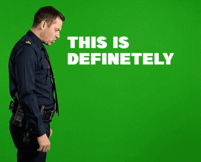 Man In Police Uniform Says This Is Definitely A.I. Stop GIF