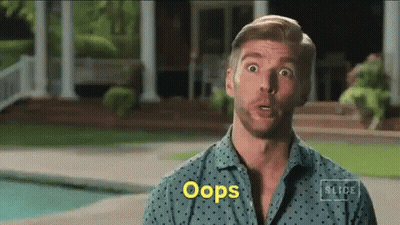 Man In Polka Dot Shirt Funny Face Oops GIF