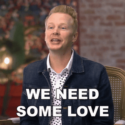 Man In Polka Dot Shirt Says We Need Some Love GIF