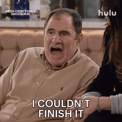 Man In Polo Shirt Says I Couldn't Finish It GIF