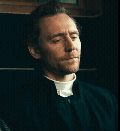 Man in Priest Collar Making Funny Face