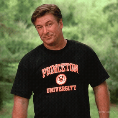 Man In Princeton University T-Shirt Looking At Camera GIF