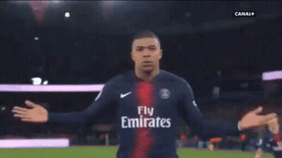 Man In PSG Shirt Held By Another Man GIF
