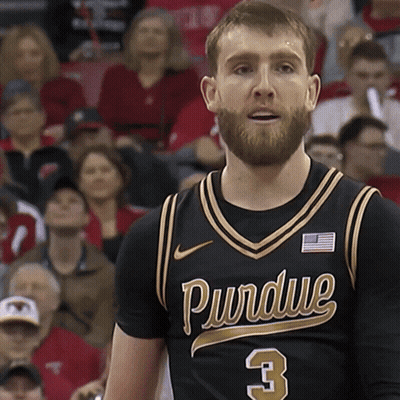 Man In Purdue Jersey Number 3 GIF