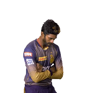 Man In Purple And Gold IPL Jersey Sticker