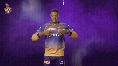 Man In Purple And Gold Jersey Saying Ok GIF