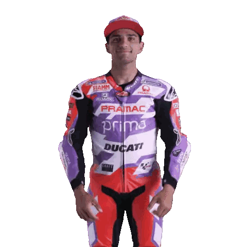 Man In Purple And Red Ducati Suit Sticker