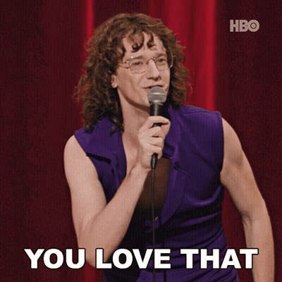 Man In Purple Dress Holding Microphone Saying You Love That GIF