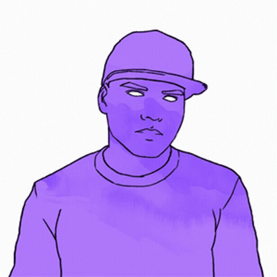 Man In Purple Hat And Purple Sweater GIF