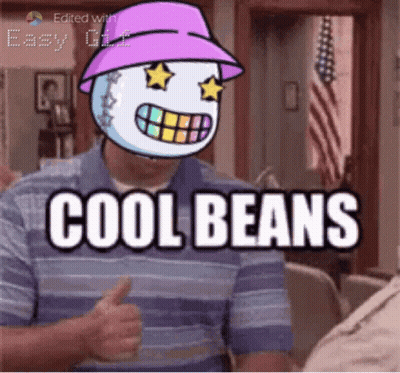 Man In Purple Hat Giving Thumbs Up Cool Beans GIF