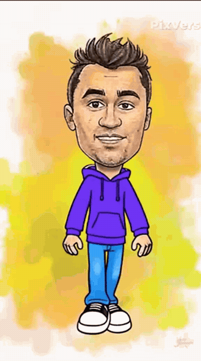 Man In Purple Hoodie And Blue Jeans GIF