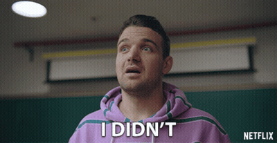 Man In Purple Hoodie Says I Didn't GIF
