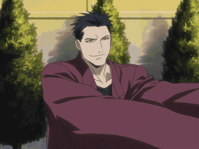 Man In Purple Jacket Arms Outstretched GIF