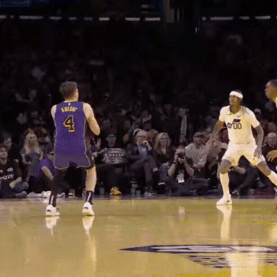 Man In Purple Jersey Number 4 GIF