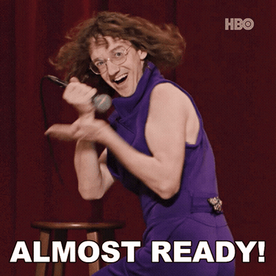 Man In Purple Jumpsuit Singing Almost Ready GIF