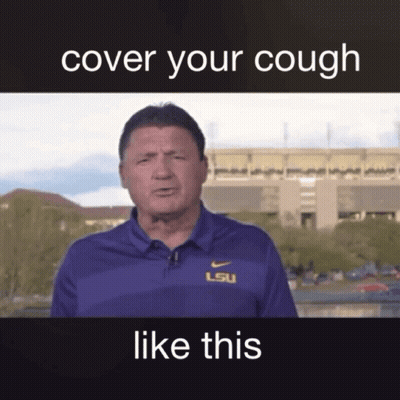 Man In Purple LSU Shirt Talking GIF