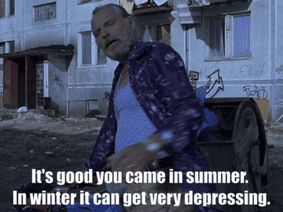 Man In Purple Robe Says It's Good You Came In Summer GIF