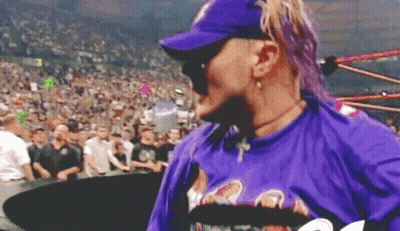 Man In Purple Shirt And Purple Hat GIF