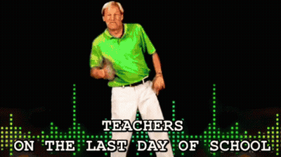 Man In Purple Shirt Dancing Teachers Last Day GIF