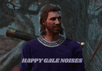 Man In Purple Shirt Happy Gale Noises GIF