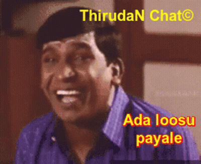 Man In Purple Shirt Laughing Ada Loosu Payale GIF