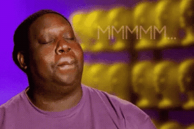 Man In Purple Shirt Making Funny Face GIF
