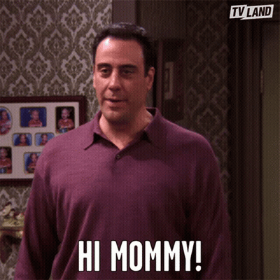 Man In Purple Shirt Saying Hi Mommy GIF
