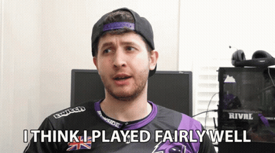 Man In Purple Shirt Saying I Think I Played Fairly Well GIF