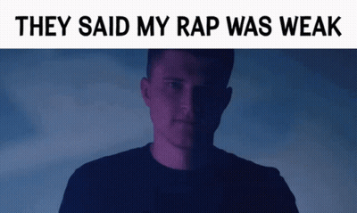 Man In Purple Shirt Saying My Rap Was Weak GIF