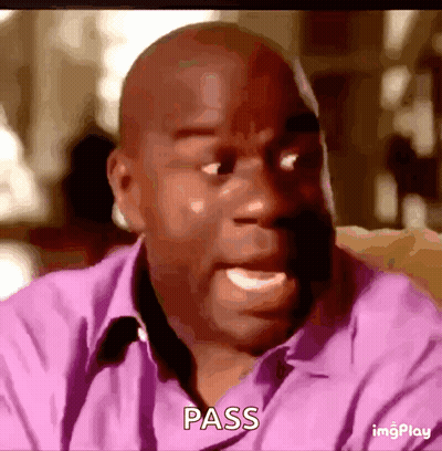 Man In Purple Shirt Saying Pass GIF