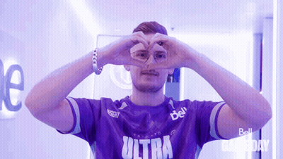 Man In Purple Shirt Saying Ultra GIF
