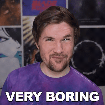 Man in Purple Shirt Saying Very Boring
