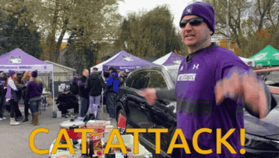Man in Purple Shirt Saying Washington