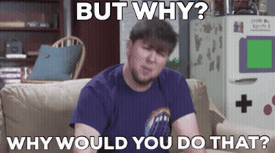 Man In Purple Shirt Saying Why GIF