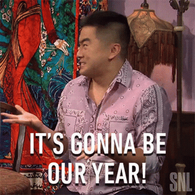 Man In Purple Shirt Says It's Gonna Be Our Year GIF