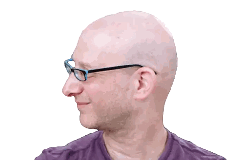 Man In Purple Shirt Smiling Sticker