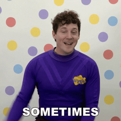 Man In Purple Shirt The Wiggles Says Sometimes GIF