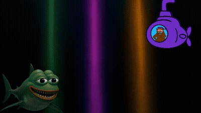 Man In Purple Submarine With Hat GIF