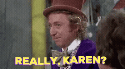 Man In Purple Suit And Top Hat Saying Really Karen GIF