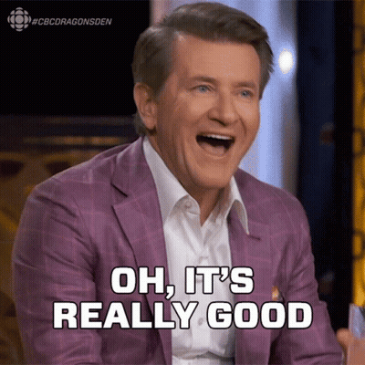 Man In Purple Suit Laughing Saying Oh It's Really Good GIF