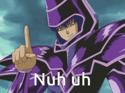 Man In Purple Suit Pointing Nuh Uh GIF