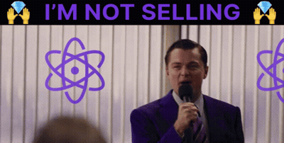 Man In Purple Suit Speaking Into Microphone Saying I'm Not Selling GIF