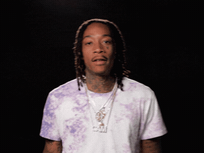Man In Purple Tie-Dye T-Shirt Saying Calm GIF