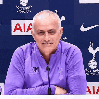 Man In Purple Tottenham Hotspur Jacket At Microphone GIF