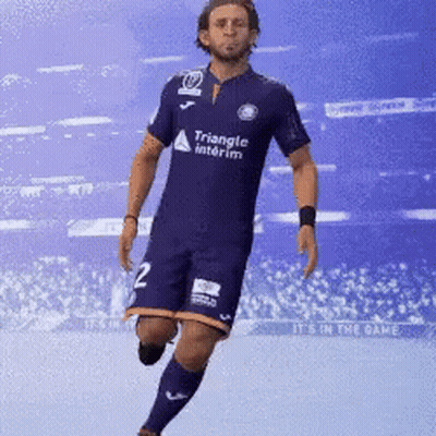 Man In Purple Triangle Jersey GIF