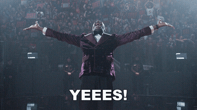 Man In Purple Tuxedo Saying Yeees GIF