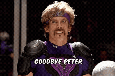 Man In Purple Under Armour Shirt Saying Goodbye Peter GIF