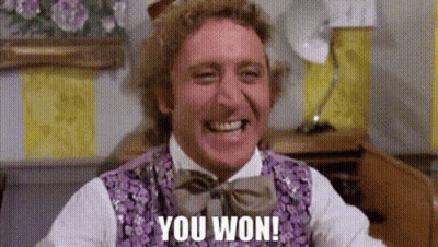 Man In Purple Vest And Bow Tie Saying You Won GIF